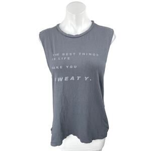 Good hYOUman Women's Gray Statement Sweaty Muscle Cami Camisole Tank Top Size M